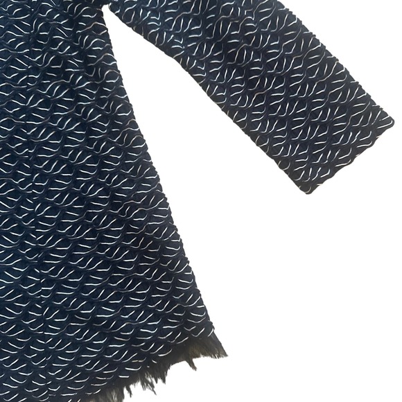 Women S Anthropologie Postmark Black Textured Eyelash Trim Blouse Shirt Top - Picture 2 of 6